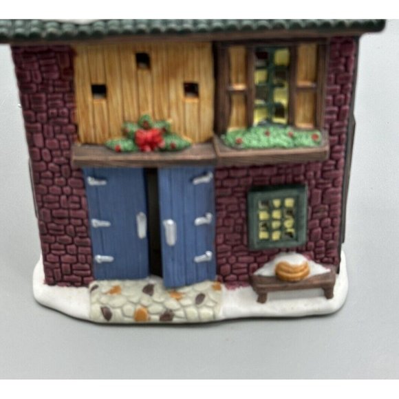Christmas Delights House Glass Windows Inside Scene Porcelain Hand Painted Chin - Picture 7 of 12